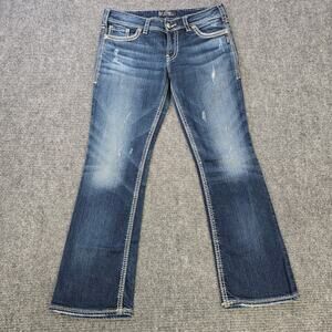 Silver Jeans Suki Bootcut Womens 32x31 Blue Stretch Mid Rise